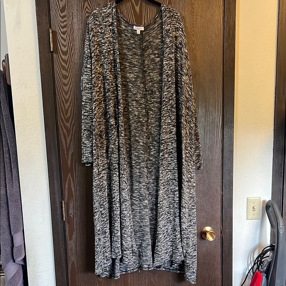LuLaRoe Black and White Knit Cardigan